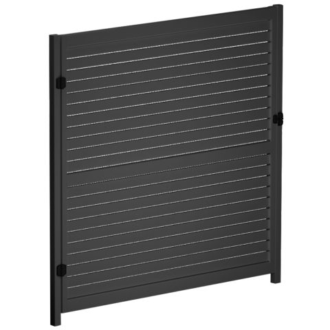 Aluminum Fence Black Driveway Gate - Quickscreen Usa