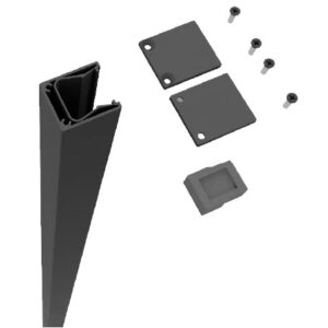 Black side frame set for aluminum fence