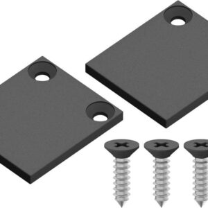 Black side frame end caps with screws