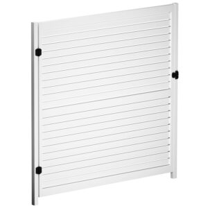 White Aluminum Fence Driveway Gate