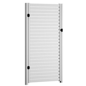 White Aluminum Fence Pedestrian Gate