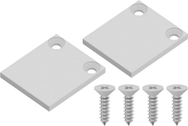 White Side Frame Top Cap Set with Screws