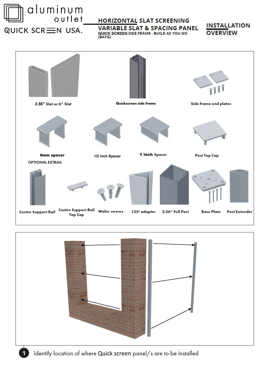 Quickscreen Side Frame