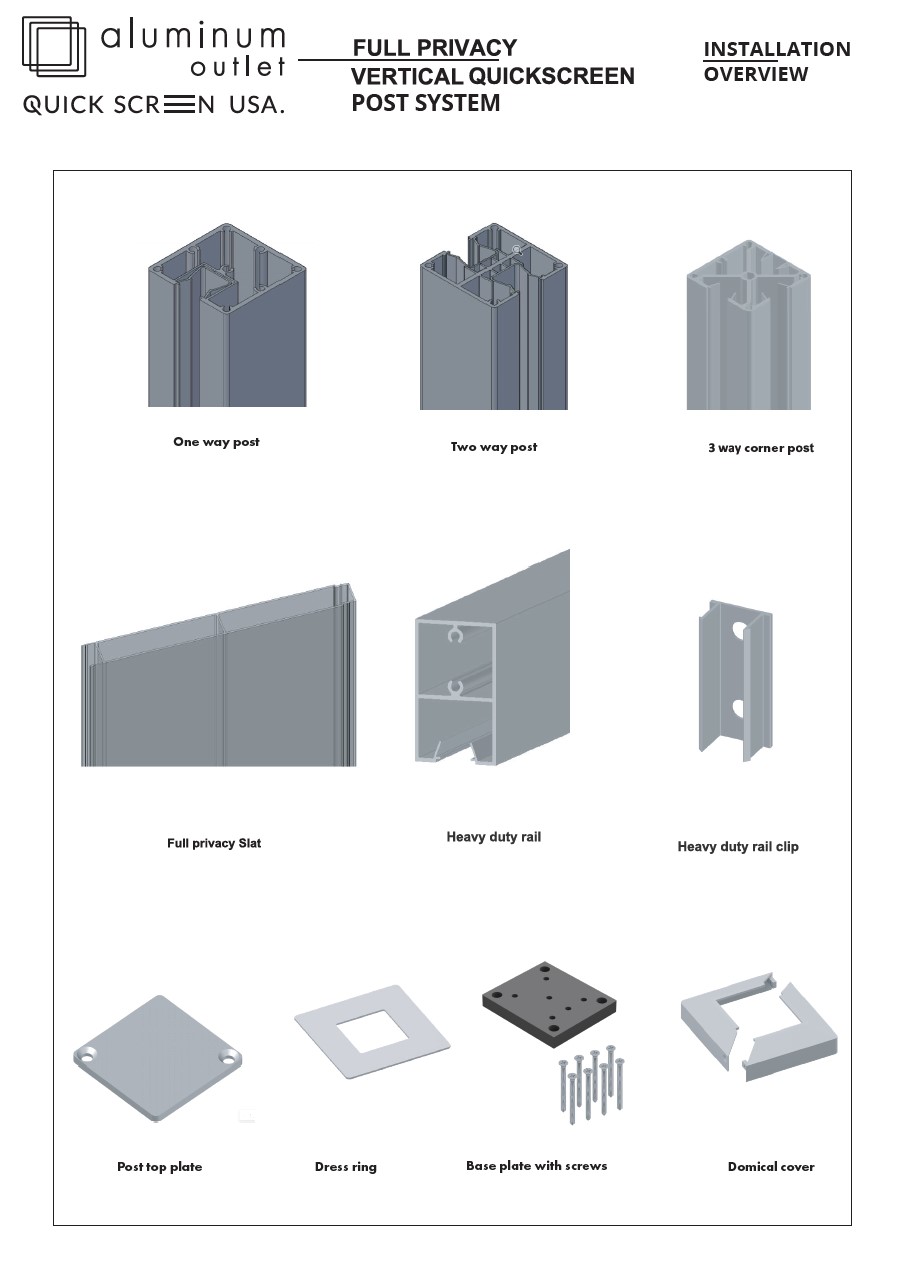 Quickscreen Full Privacy Vertical T&G