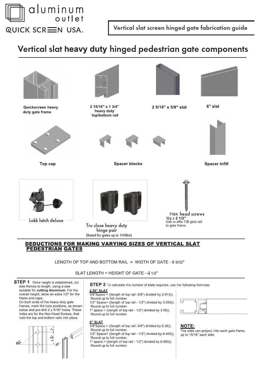 Quickscreen Heavy Duty Vertical Slat Gate